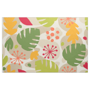 Tecido Mod Monstera Leaf Abstrato Hawaiian Tropical Quent