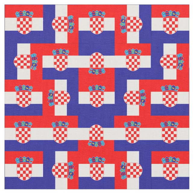 Tecido Moda da Croácia e Bandeira da Croácia, viagem/espo (Detalhe)