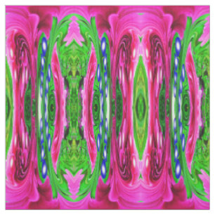 Tecido Moda da natureza rosa e verde