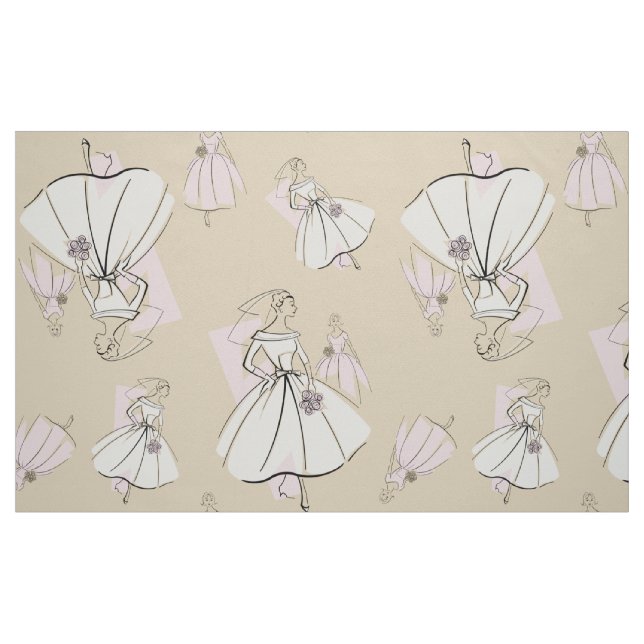 Tecido Moda Noiva Grupo Neutral Padrão multigrande (Fat Quarter)