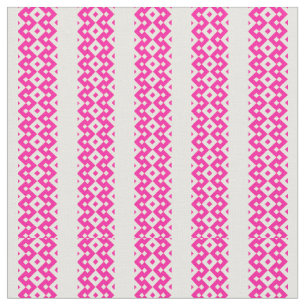 Tecido modelado branco da listra do rosa de Floss
