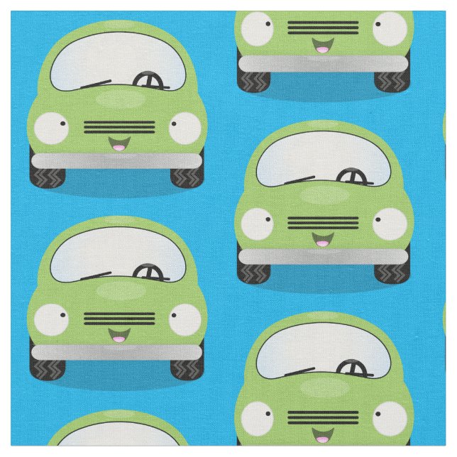 Tecido Modelo de desenho animado de carro bonito (Detalhe)