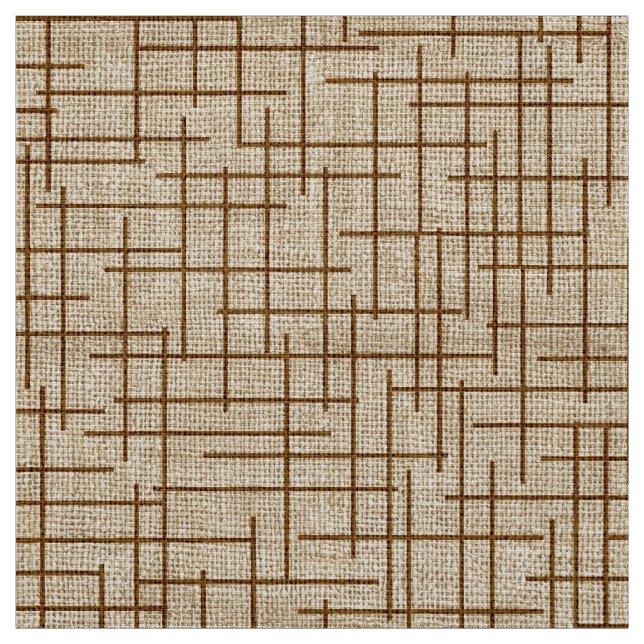 Tecido Modern Crosshatch burlap texture pattern (Modelo)