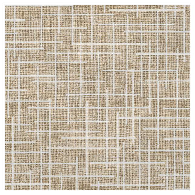 Tecido Modern Crosshatch burlap texture pattern (Modelo)