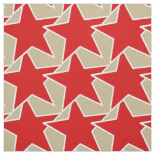 Tecido Modern Star Geométrico - vermelho profundo e esti