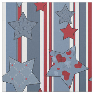 Tecido Moderno, Popular, Patriótico, Juventude, Estrelas