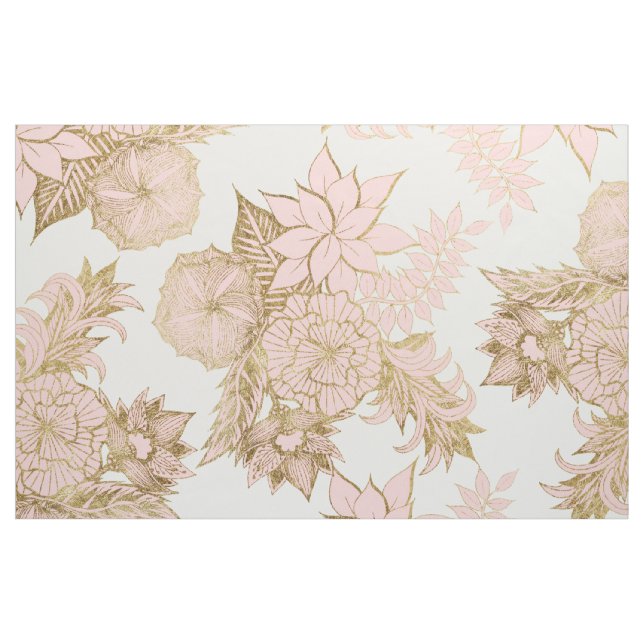 Tecido Modernos femininos coram ouro branco cor-de-rosa (Jarda)
