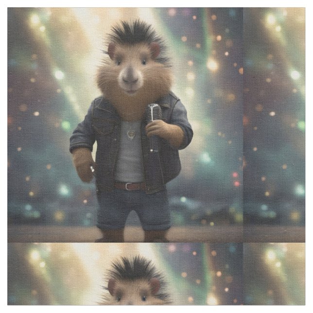 Tecido "Mohawk Capybara: Aproximando o rio!" (Detalhe)