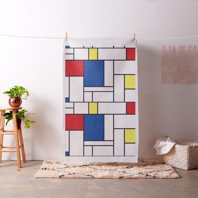 Tecido Mondrian Minimalist Geométrico De Stijl Modern Art (In Situ)