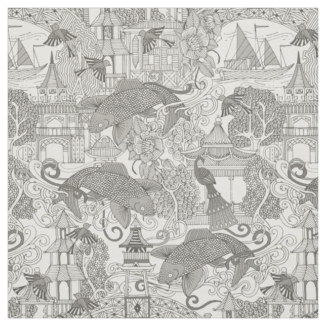 Tecido mono toile do chinoiserie (Modelo)