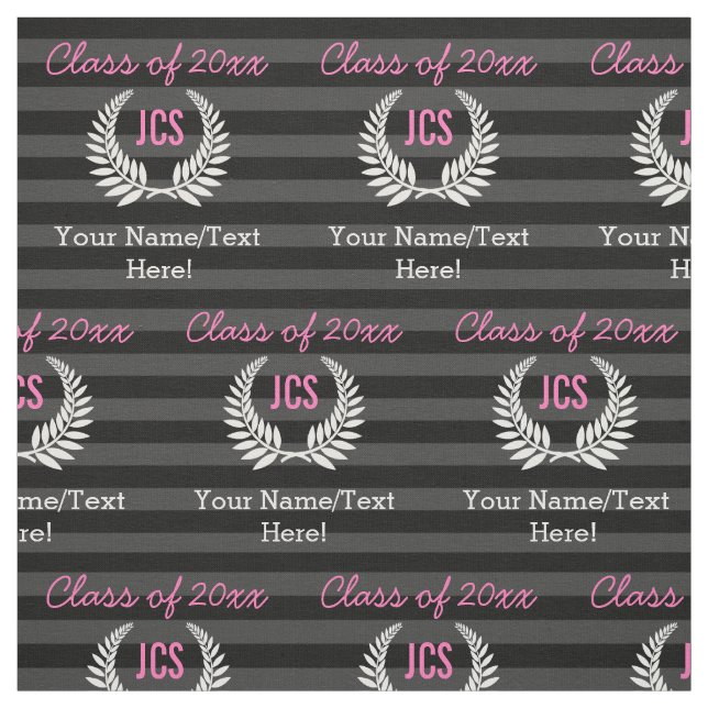 Tecido Monograma feito sob encomenda do rosa do preto da (Modelo)