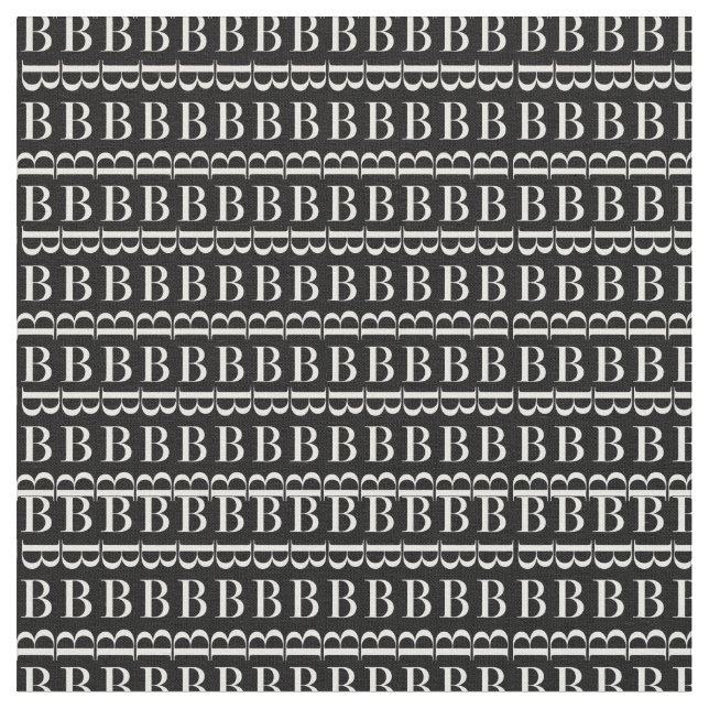 Tecido Monograma - Letra inicial B (Detalhe)