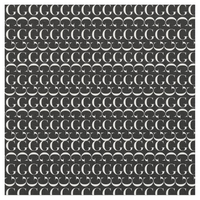 Tecido Monograma - Letra inicial G (Detalhe)