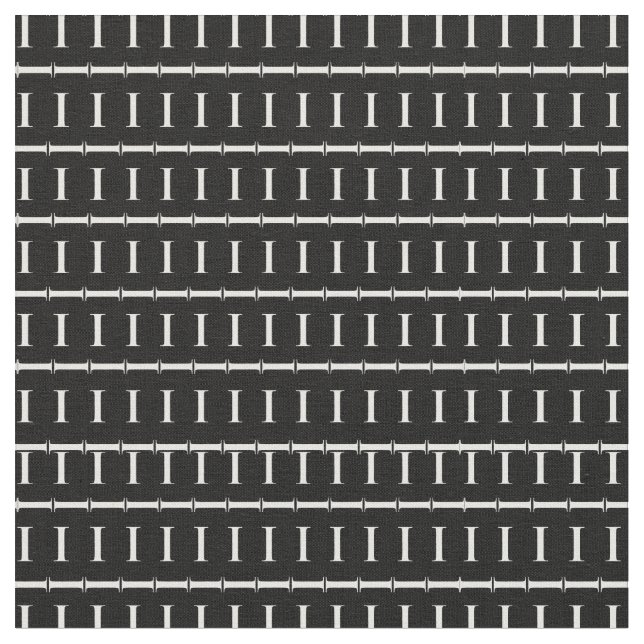 Tecido Monograma - Letra inicial I (Detalhe)