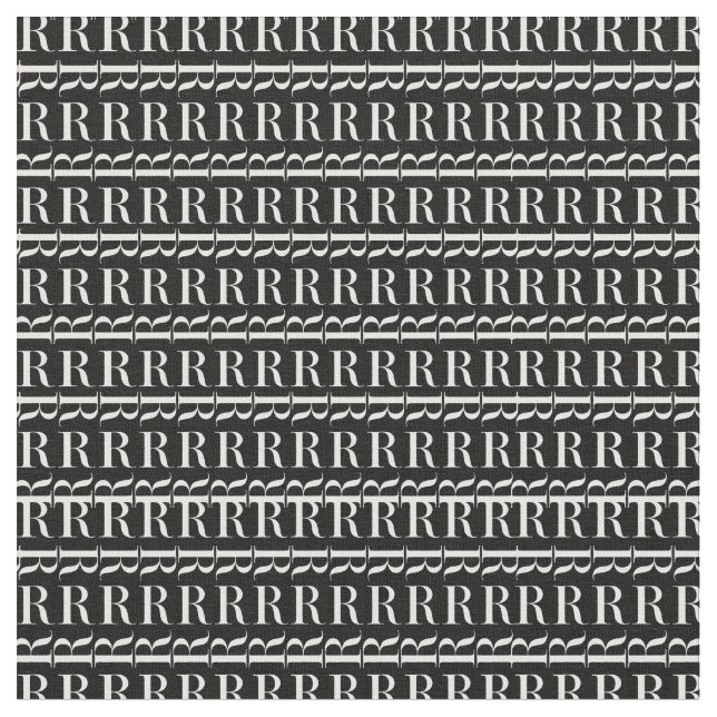 Tecido Monograma - Letra Inicial R (Detalhe)