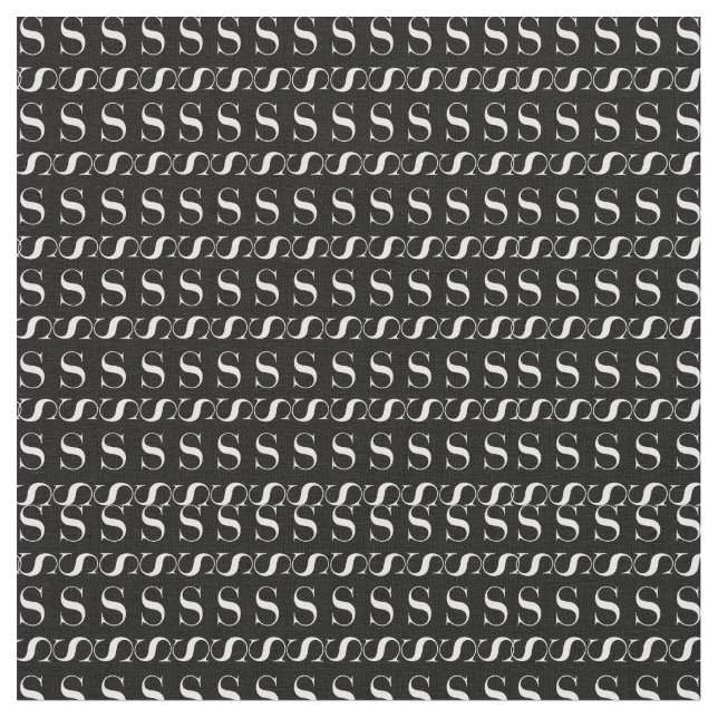 Tecido Monograma - Letra Inicial S (Detalhe)