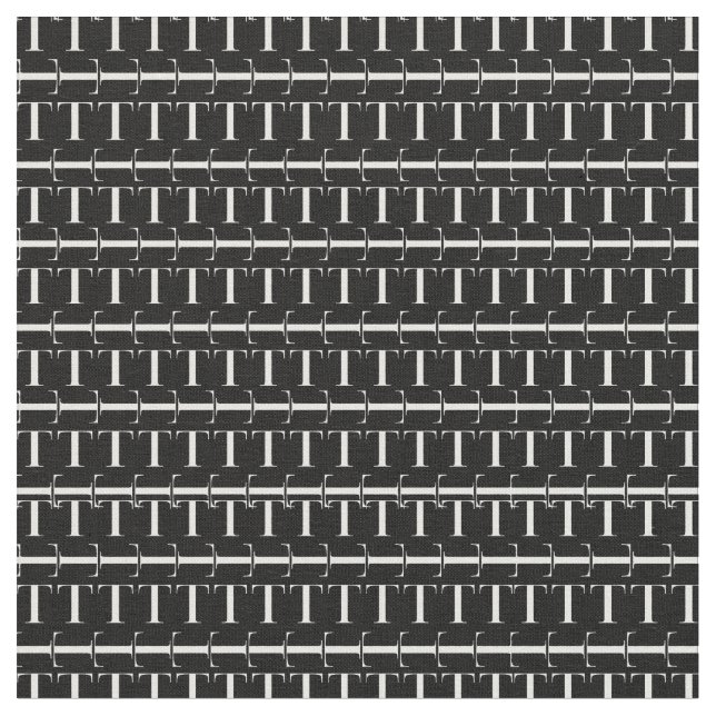 Tecido Monograma - Letra Inicial T (Detalhe)