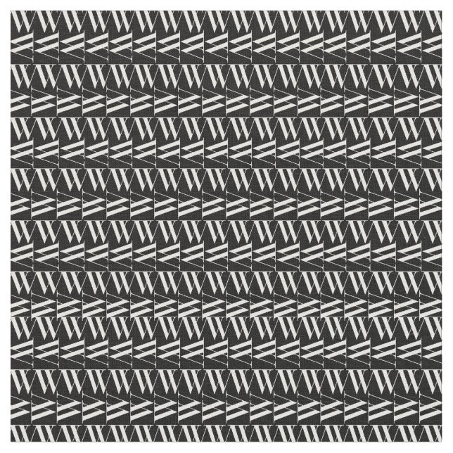 Tecido Monograma - Letra inicial W (Detalhe)