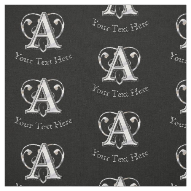 Tecido Monograma Metálico Moderno (A) (Modelo)