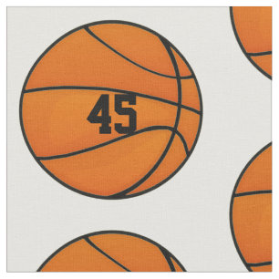 Tecido Monograma Personalizado de Número de Basquete