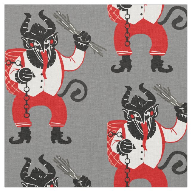 Tecido monstro feio do krampus xmas do Natal (Detalhe)