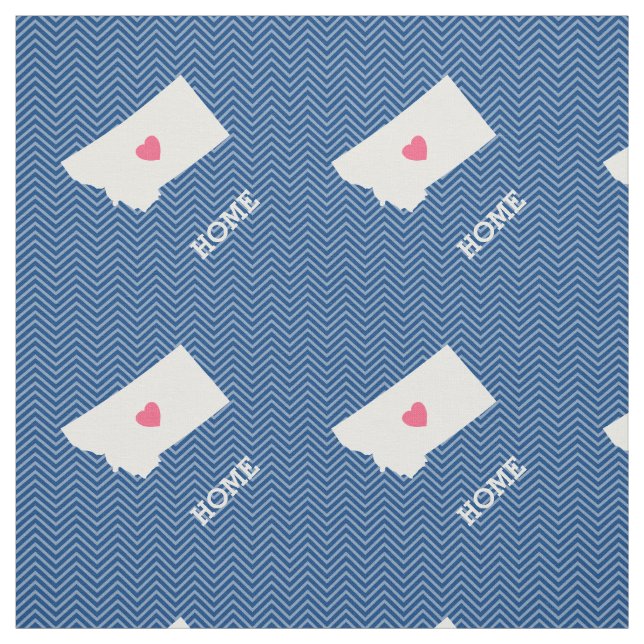 Tecido Montana Home State Love with Opcional Heart (Modelo)