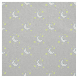 Tecido Moon & Estrelas - Impressão têxtil original - Cinz