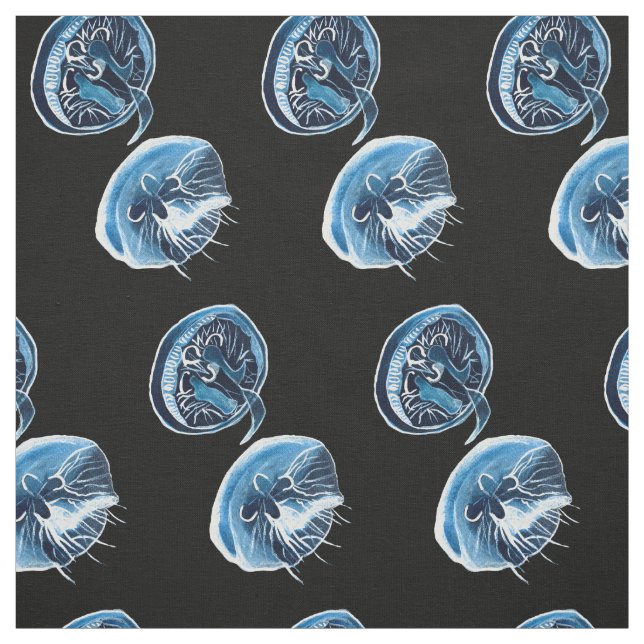 Tecido MoonJellyfish — arte da aquarela (Modelo)