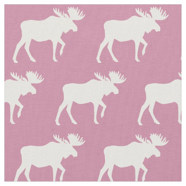 Tecido Moose Silhouettes Bebê Rosa (Detalhe)