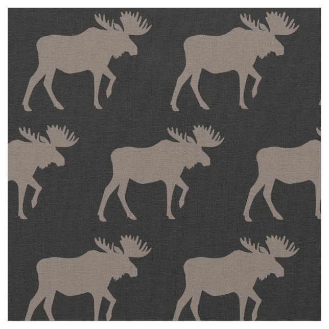 Tecido Moose Silhouettes Brown & Black (Detalhe)