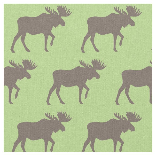 Tecido Moose Silhouettes Tan Green (Detalhe)