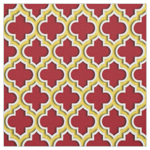 Tecido Morango, Abacaxi Quatrefoil Marroquino #5DS