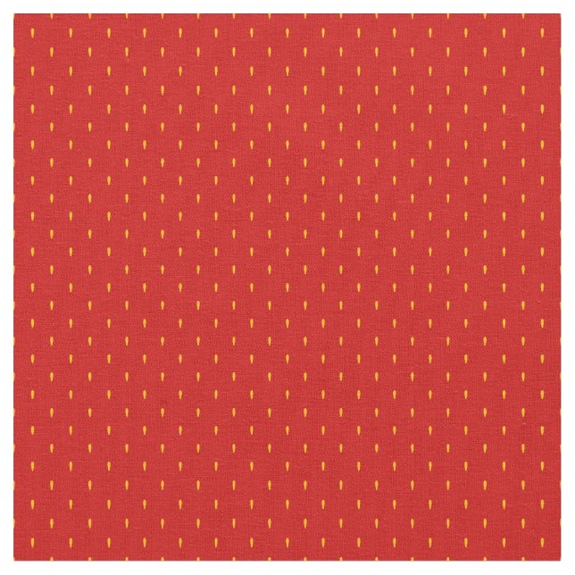 Tecido Morango Alcança Exterior Sementes Vermelho Padrão (Detalhe)