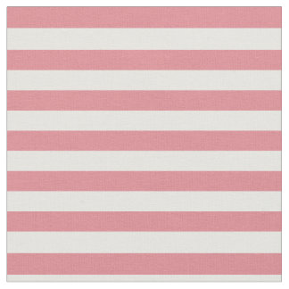 Tecido Morango cor-de-rosa & branco listrado