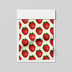 Tecido Morango, Morangos Vermelhos, Fruta, Folha