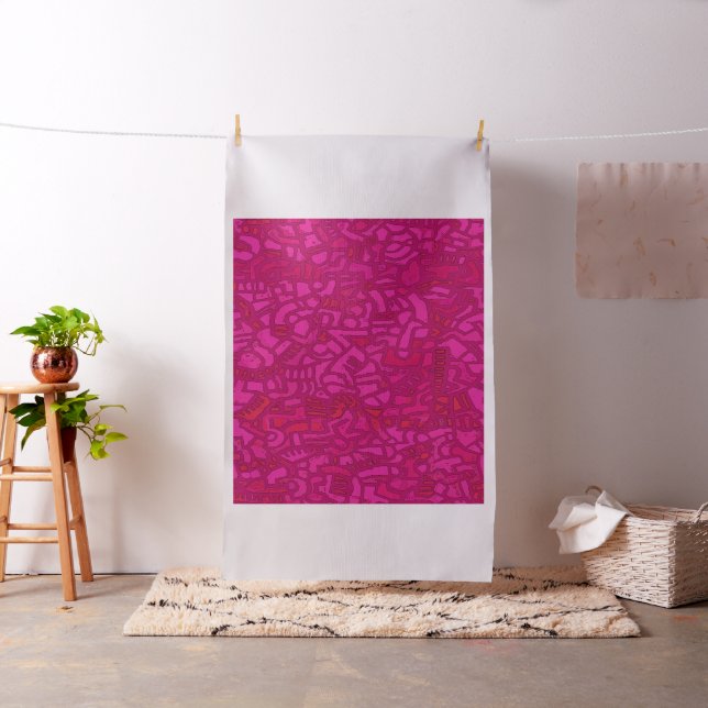 Tecido Mosaico Campos Tribais - Rosa (In Situ)