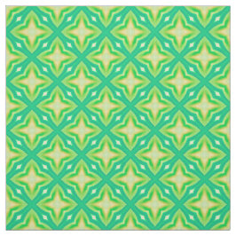 Tecido Mosaico de padrão verde-estrela de neon a frio