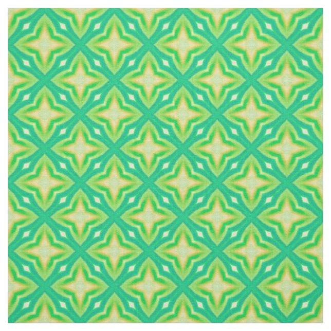 Tecido Mosaico de padrão verde-estrela de neon a frio (Modelo)