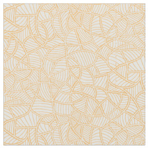 Tecido Mosaico Folha Aleatória Pale Laranja