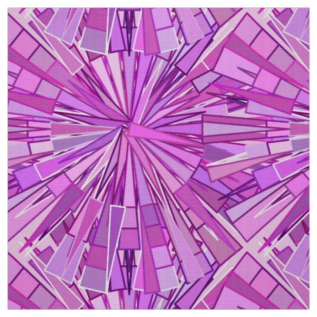 Tecido Mosaico, Violeta e Orquídea Geométrica Moderna (Modelo)