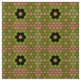 Tecido Moss Green e Peachy Pink Mosaico