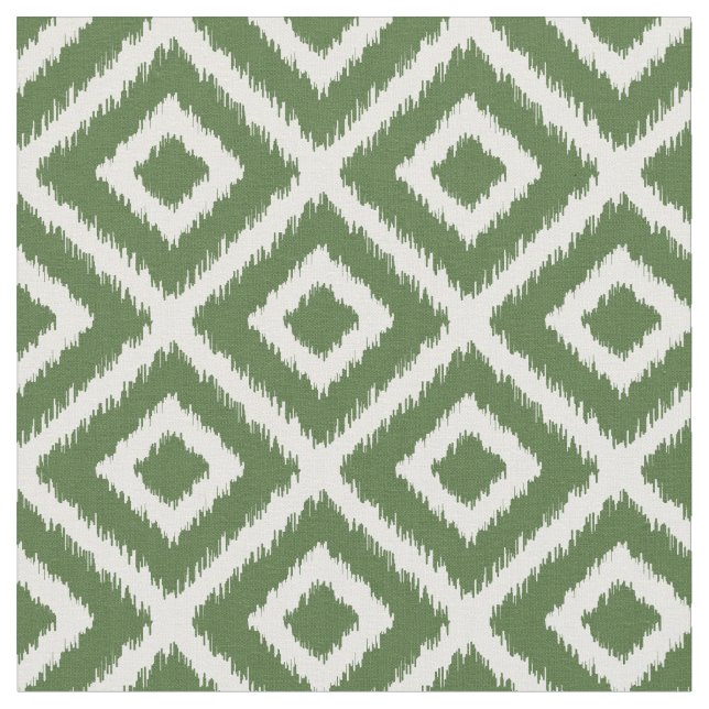 Tecido Moss Green Ikat Diamouros (Detalhe)