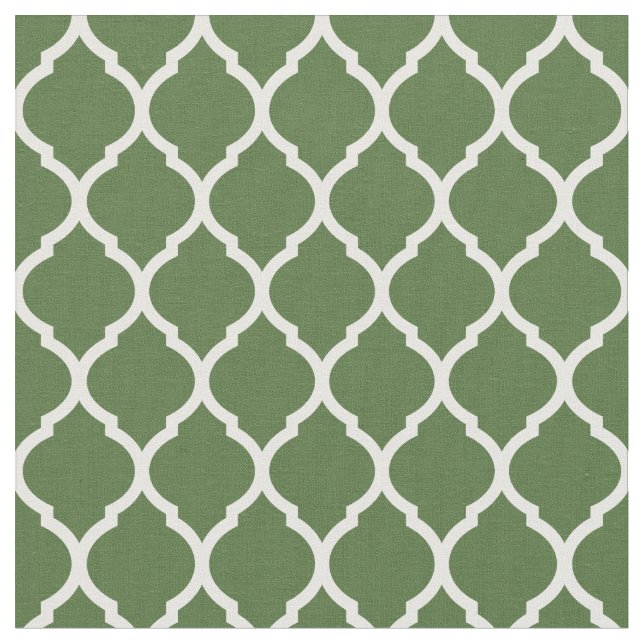 Tecido Moss Green Marroquino Quatrefoil (Detalhe)