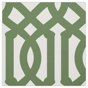 Tecido Moss Green Trellis Grande Escala