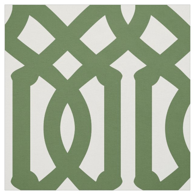 Tecido Moss Green Trellis Grande Escala (Modelo)