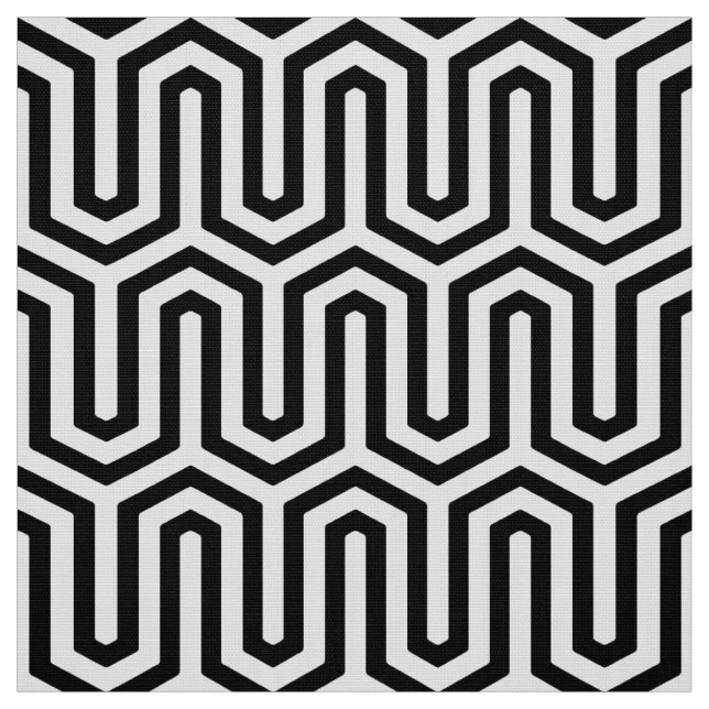 Tecido Motif deco egípcio - preto e branco (Modelo)