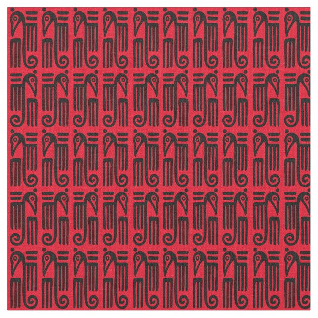 Tecido Motivo asteca do pássaro (Detalhe)