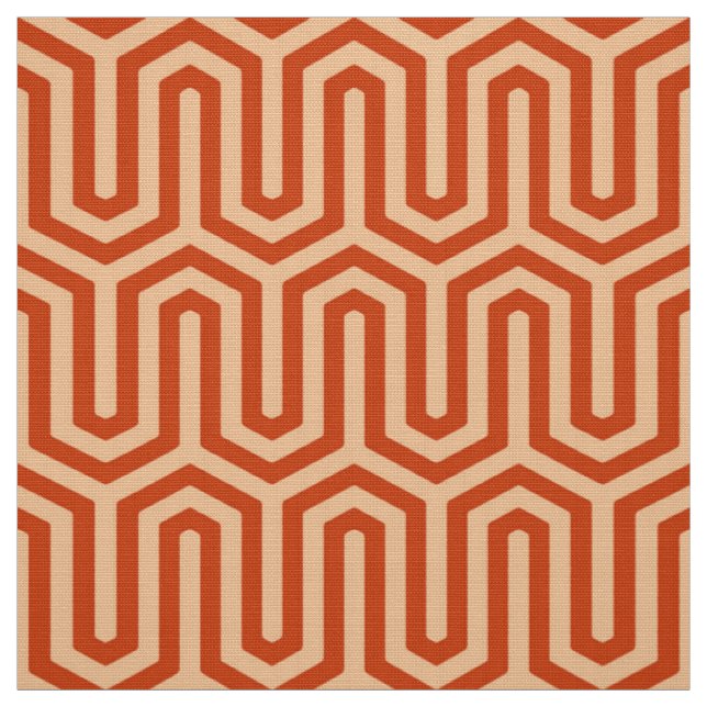 Tecido Motivo egípcio de Deco - laranja coral (Modelo)