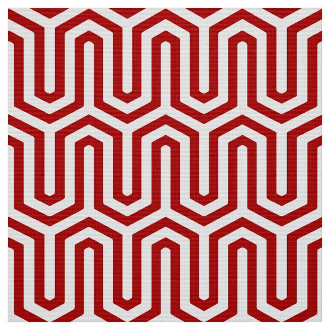 Tecido Motivo egípcio de Deco - vermelho e branco (Modelo)