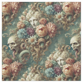 Tecido Motocade Infernal - Azulejo Clássico Gótico